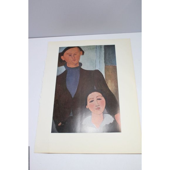 Modigliani Print Jacques Lipchitz and His Wife Vintage 88886 - Picture 2 of 6